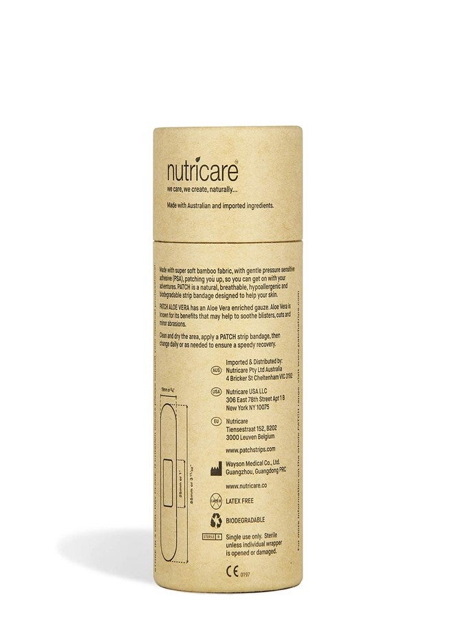 PATCH Eco-Friendly Bamboo Bandages for Burns & Blisters Hypoallergenic Wound Care for Sensitive Skin - Compostable & Biodegradable, Latex Free, Plastic Free, Zero Waste, Aloe Vera, 25ct(3pack) - Image 3